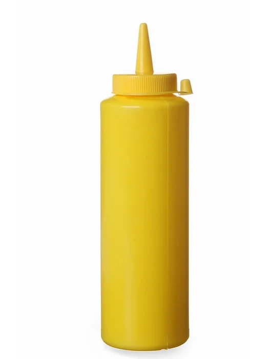 Mērču pudele-dozators 350 ml, dzeltens