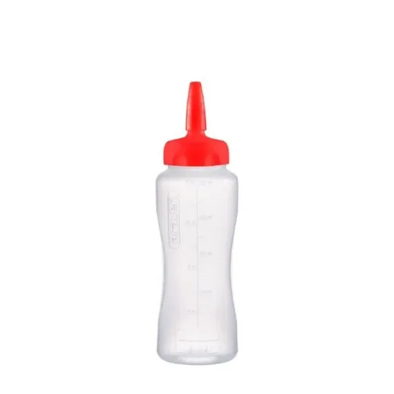Mērču pudele-dozators sarkans 500 ml